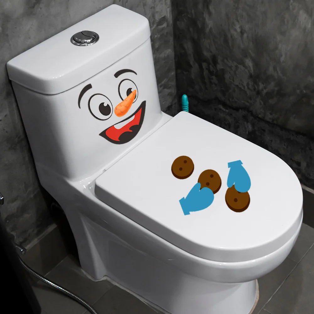 T197 # Creatieve Grappige Cartoon Wc Sticker Zelfklevende Muurstickers Voor Wc Badkamer Koelkast Toiletdeksel Stickers Waterdicht