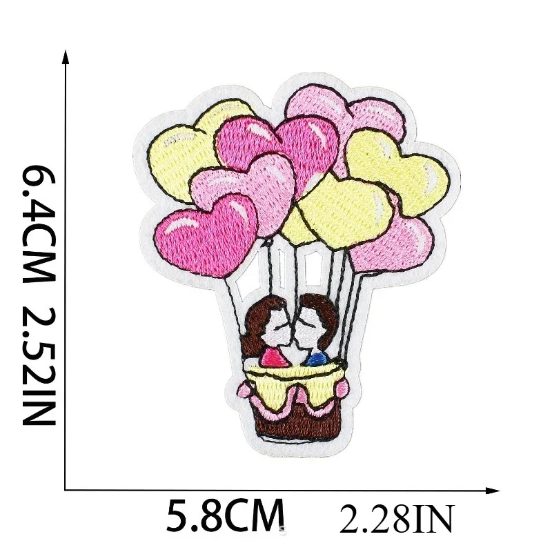 New Hot Air Balloon Embroidery Cloth Sticker Computer Embroidery Chapter Clothing Patch Sticker Cartoon Ironing Bag Decorative