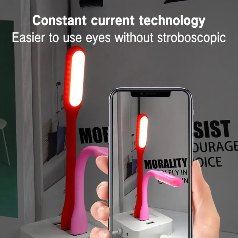 1-10PCS Mini USB LED Light Portable Small Reading Lamp Protect Eyesight Foldable For Power Bank Laptop Night Lights Table Lamps