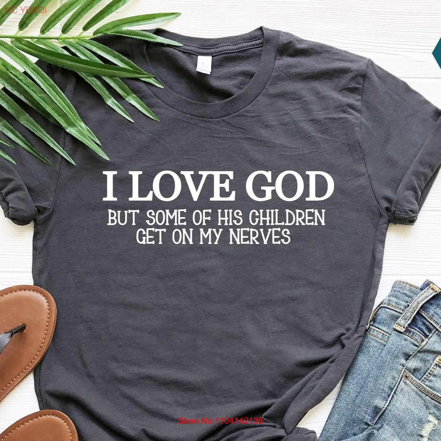 

Футболка с изображением Иисуса, христианский, саркастический, религиозный Бог, я люблю, но некоторые дети Get On My Nerves с длинными или короткими рукавами