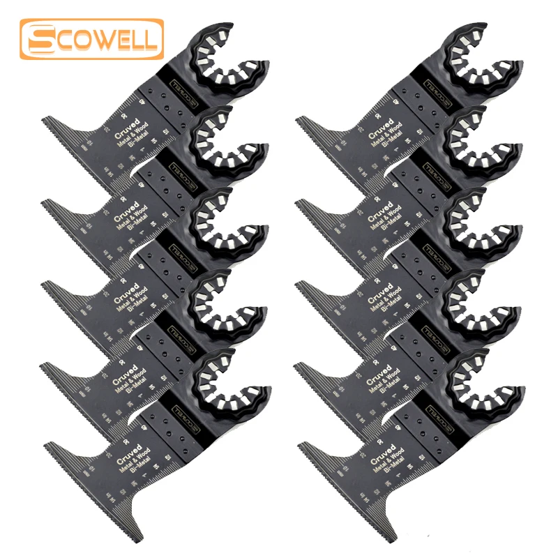 Imagem -04 - Substituído Lockfit Plunge Oscilante Multi Tool Saw Blades Dentes Cruved para Ferramentas Elétricas Star Lock Multimaster 65 mm