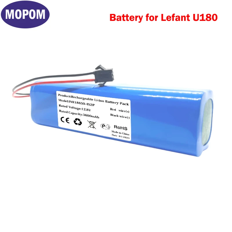 New 3600mAh Battery Pack For lefant U180 Robot Vacuum Cleaner