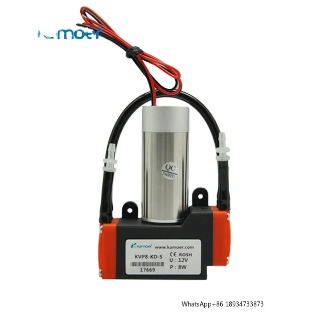 Kamoer KVP8 brushless 12V 24V dc mini diaphragm vacuum pump single head for lab gas analysis and physiotherapy 480L/H