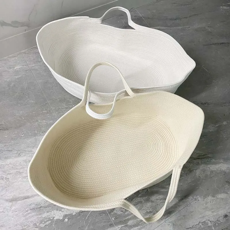 Cesta portátil de punto para bebé, cesta para dormir de viaje al aire libre, cestas de almacenamiento de ropa sucia, decoración de utilería para
