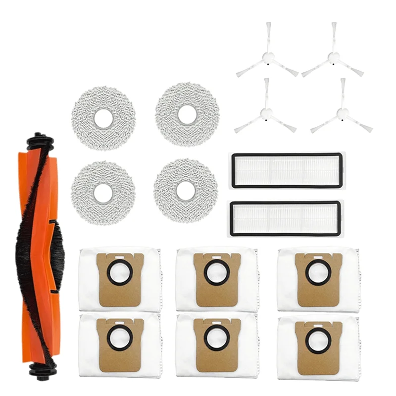 ABVI-untuk Xiaomi X20+ / X20 Plus Suku Cadang Aksesori Sikat Sisi Utama Filter Hepa Kantong Debu Kain Pel