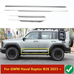 For Great Wall GWM Haval Raptor B26 2023 + Car Styling Accessories Exterior Sticker Side Door Edge Molding Body Trim Strip Cover