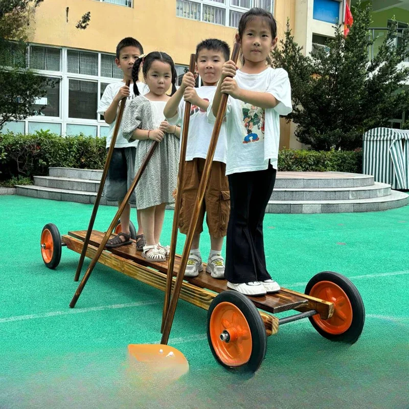 Kindergarten Outdoor Rowing Combination Support Car Game Balance Car Sensory Integration Training Tire