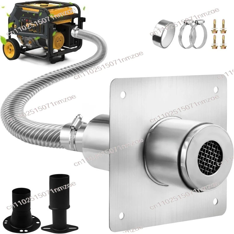 Through-Wall Mounting Plate for Safe Exhaust Emission Generator Exhaust ExpansionSilencer Kit with Insulated