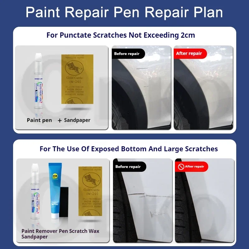 For Jeep Wrangler 1987-2025 YJ YJ TJ JL Paint Repair Pen Touch Up Scratch Remover DIY Auto Accessories Black White Blue Yellow view 4