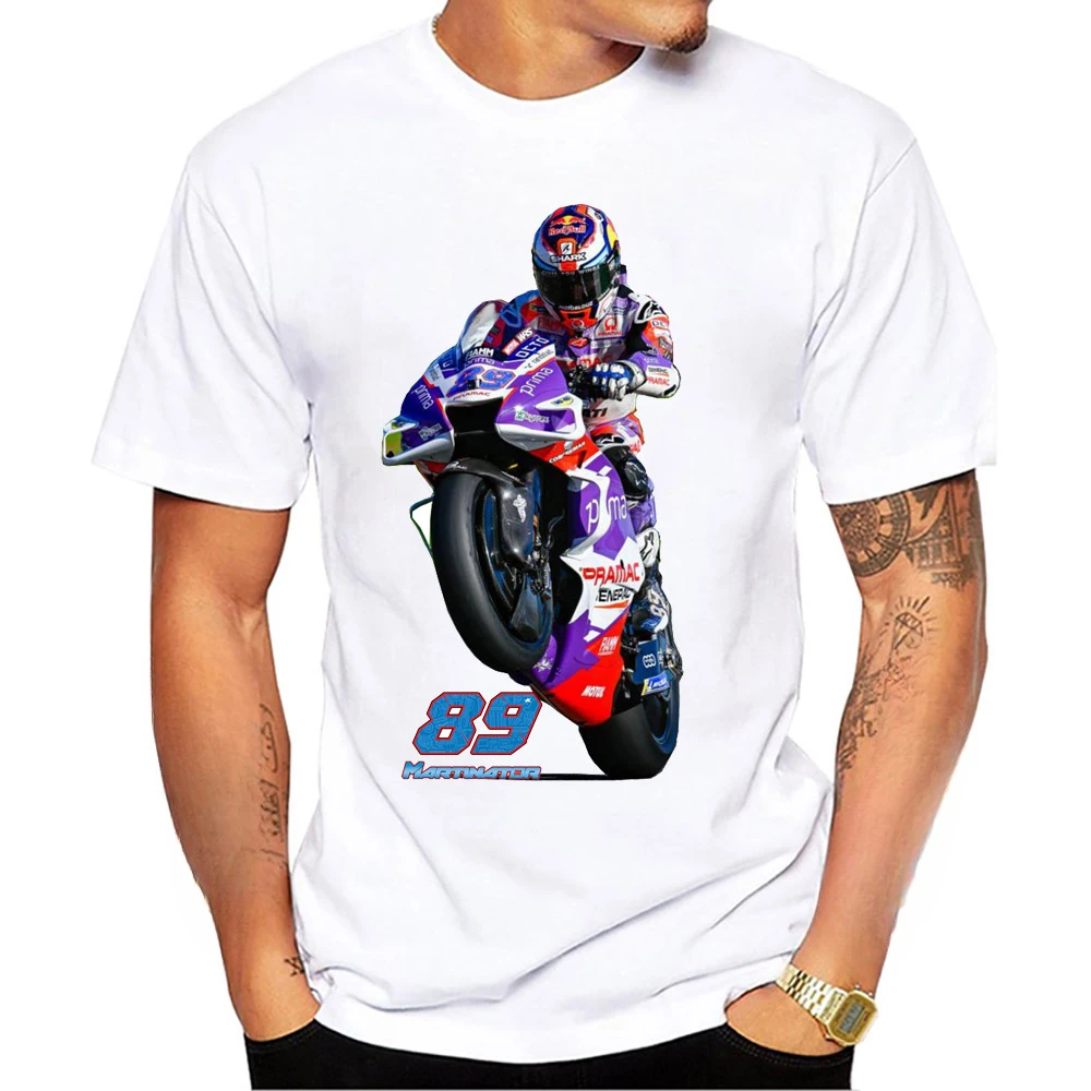 Summer Men Short Sleeve GS Sport Boy Casual Tees Cool Man Riding White Tops 2024 New Jorge 89 GP Motorcycle Rider T-Shirt