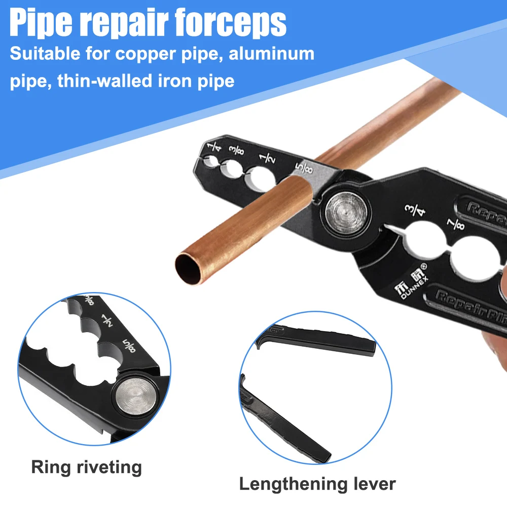 Copper Tube Rounder Flat Tube Repairer Refrigeration Tool Copper Pipe Air Conditioning Repair Round Pipe Repair Tools Versatile