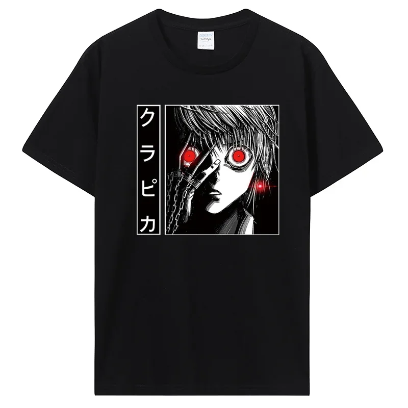 Japan Anime Men's T Shirt Kurapika Harajuku Street Casual T-shirt Neutral Short Sleeve Men Women Cotton T Shirt  Anime Clothes