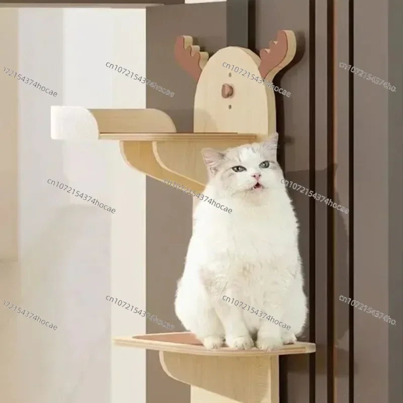 Suspended Gantry Jumping Platform, Multi-Layer Cat Climbing Frame, Wrapped Sisal Floor Mat, Strong Load-Bearing Kitten