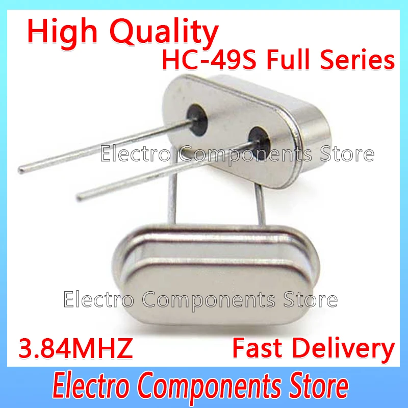 10 Stks/partij HC-49S Kristal Oscillator 2pin 3.84Mhz 3.840Mhz 3.84M Passieve Oscillator Kwarts Resonator HC-49US 2pin 49S Dip2 20pf