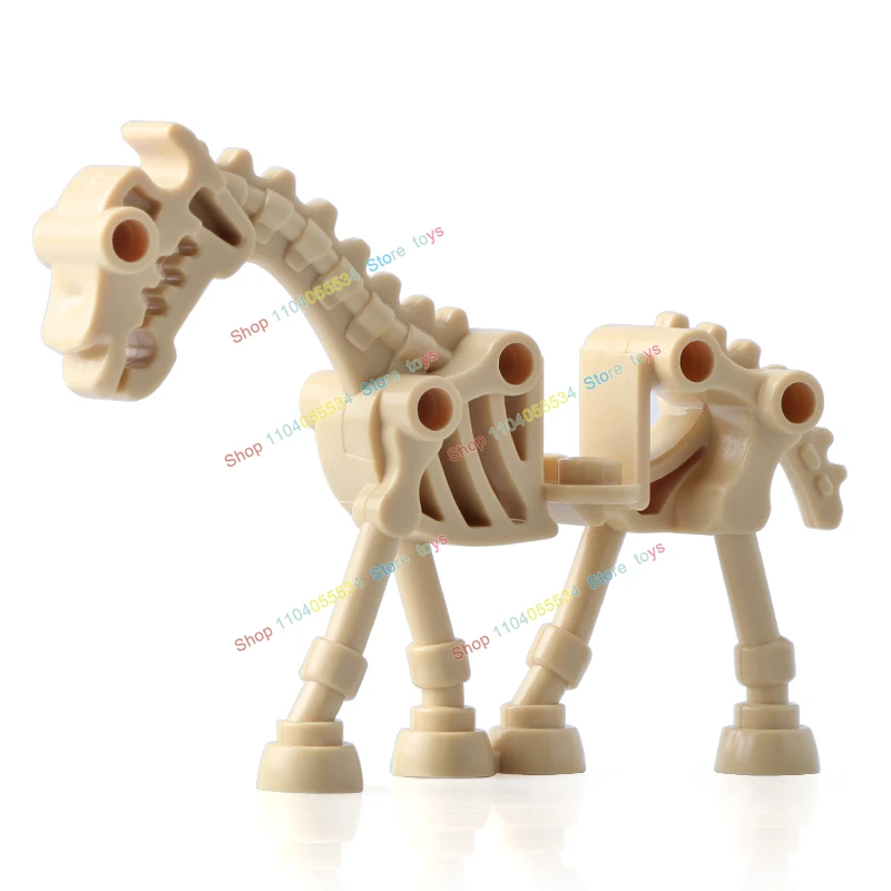 Medieval Knight Skeleton Horse Animal Series Building Blocks Assemble scene bricks Playable Educational Children's Toys