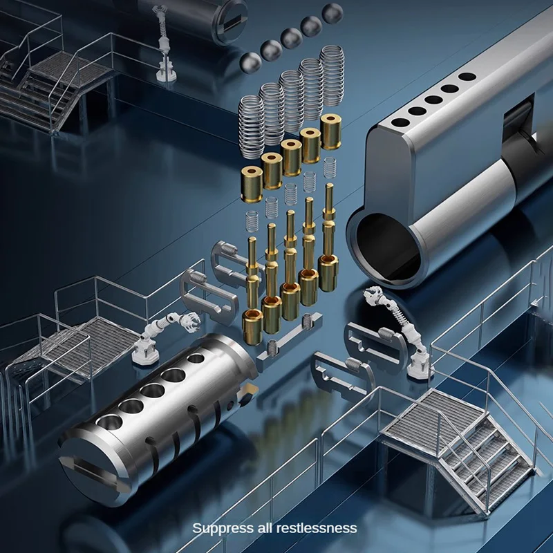 Cilindro serratura standard europeo di alta qualità, nucleo serratura antifurto serratura Super classe C universale per uso domestico, 8 chiavi