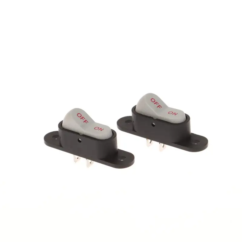 ~1/5PCS Boat Button Switch White 2 Pin Light ON/OFF 250V 6A AC  125V 10A Electric Wok Home Start Switch