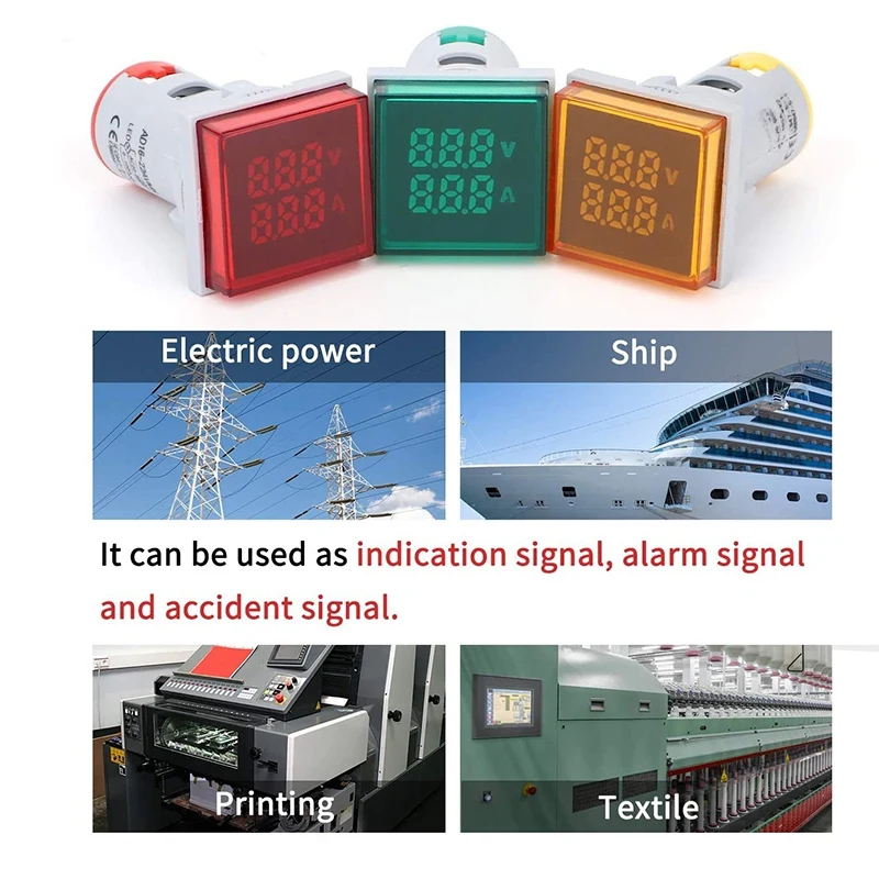 HOT SALE AC Volt Amp Meter, AC 20-500V 0-100A Mini Multimeter LED Dual Display Voltmeter Ammeter Voltage And Current Meter Teste