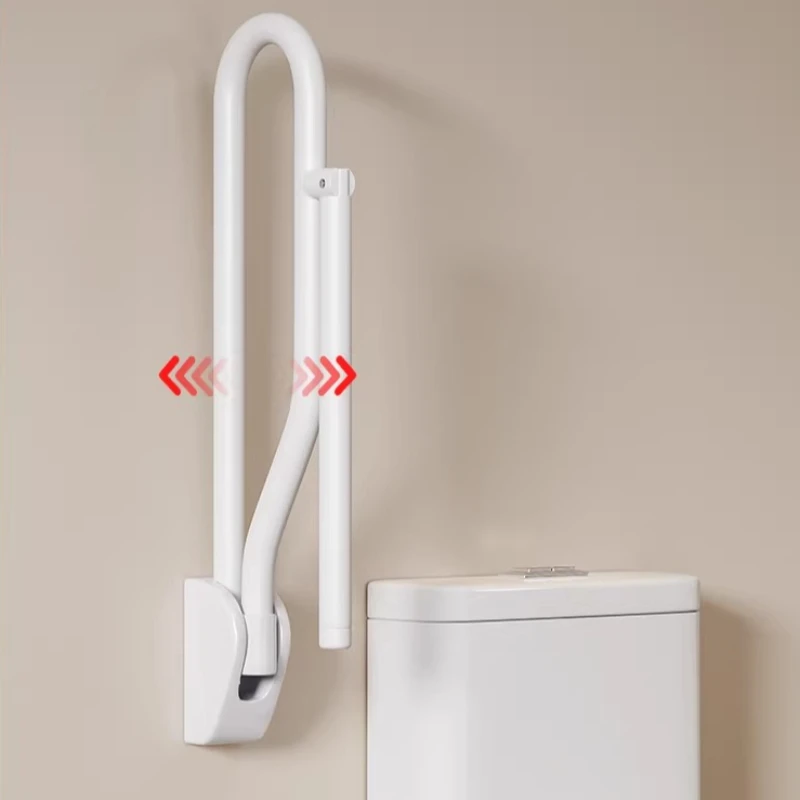 Toilet Handicap Grab Bars,Foldable Drop Down Toilet Safety Rails, Seat Support Aids Assist Rail, Non-slip Toilet Safety Handrail