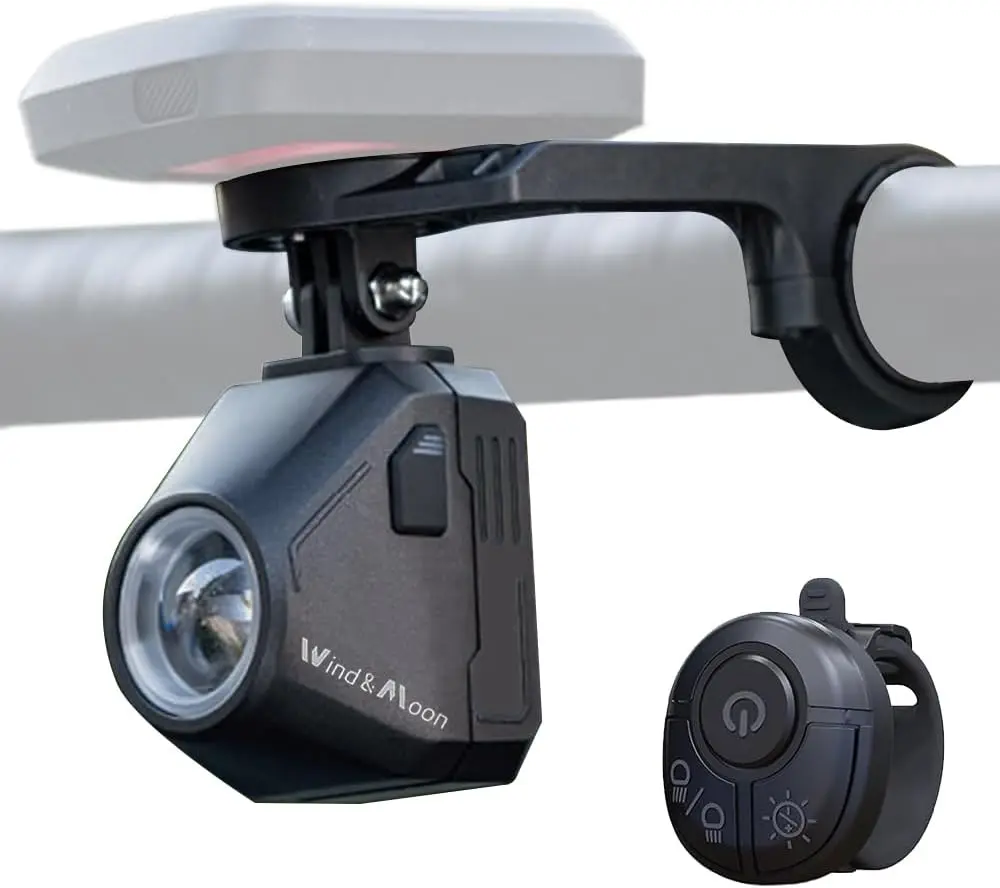 

1600 Lumen Rechargeable Bike Headlight, Waterproof High/Low Beam for Night Riding – WTG 1600-Black