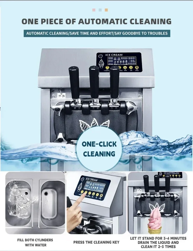 

cross-border Factory SHZM-A126 Chinese Ice Cream Machine Soft Ice Cream Vending Machine