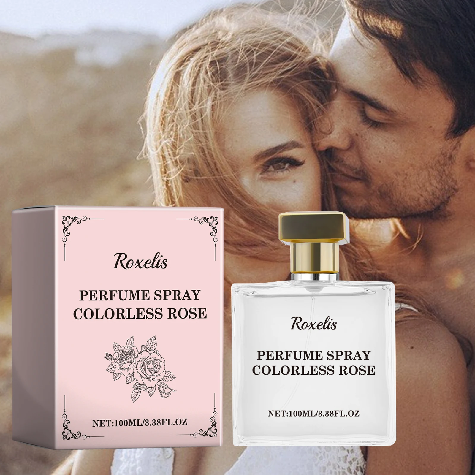 

Roxelis 100ml Pheromone Rose Perfume Fresh Long Lasting Charming Scent Natural Aroma Body Hair Fresh Mist Couple Dating Perfume
