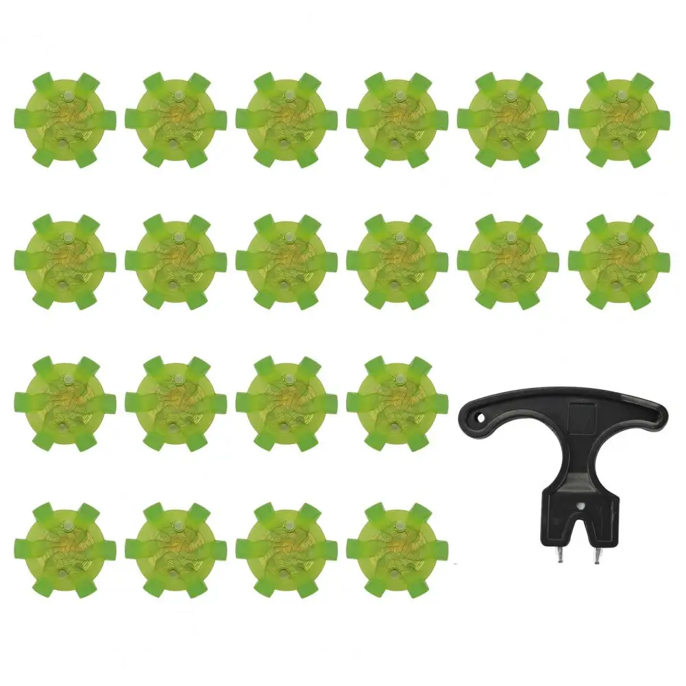 Professional Golf Spike Replacements Rubber Replacement Golf Shoe Spikes Set with Spike Tool 20pcs Outdoor for Men for Traction
