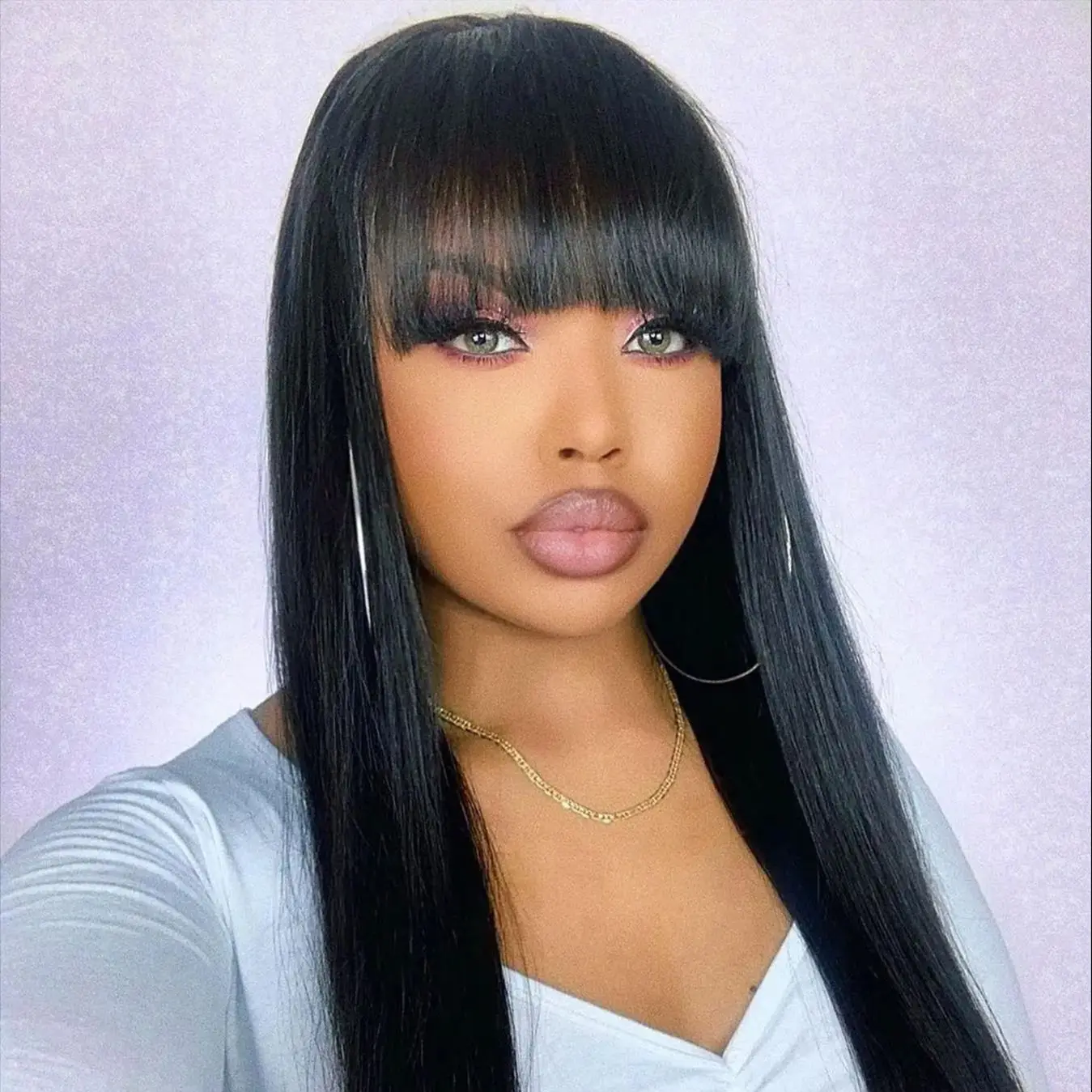 Glueless Full Machine With Bangs Bone Straight Human Hair 30 Inch High Density Bob Wigs Brzailian For Women Choice Cheap On Sale