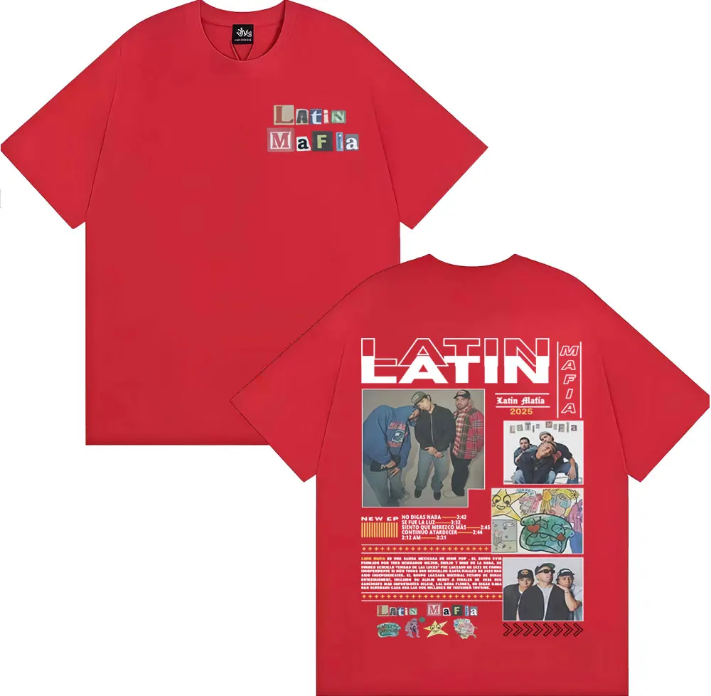 Rock Band Latin Mafia Album Tour 2025 Cover T-shirts Men's