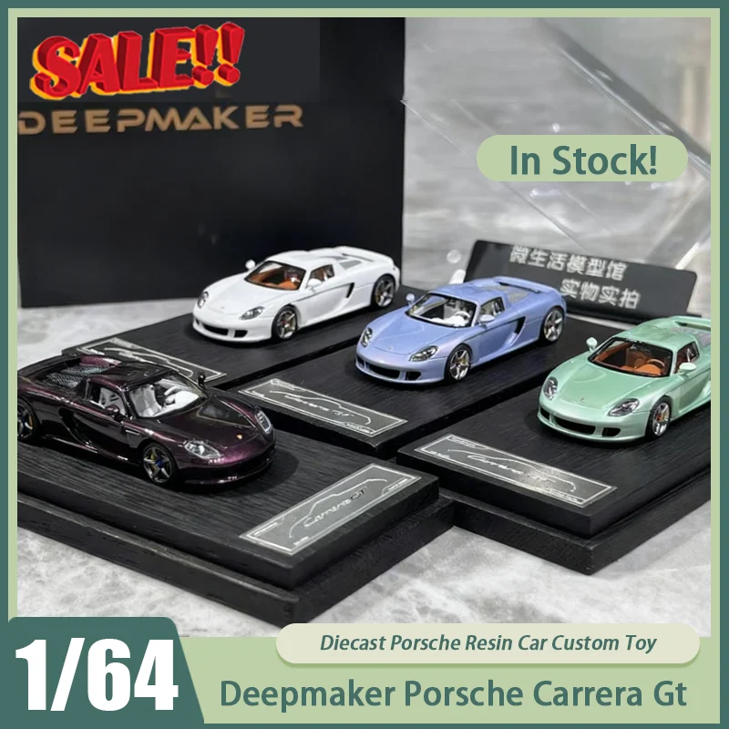 

New In Stock Deepmaker 1:64 Porsche Carrera Gt Flagship Honor Resin Car Model Miniature Diecast Ornaments Custom Toys Kids Gift