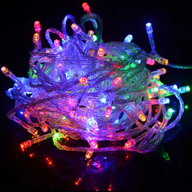10M 100LEDs LED String Light Outdoor Garden Fairy Lights EU US Plug Waterproof For Holiday Christmas Party Decoration Lighting