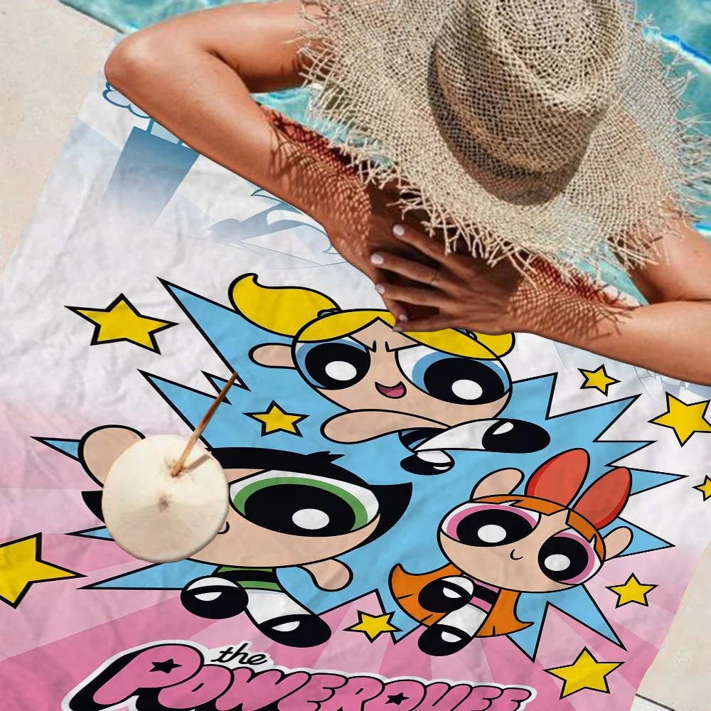 The-P-Powerpuf-f-G-Girl Big Microfiber Beach Towels Quick Dry Towel Sand Beach Towels Pool Towel For Travel Swim Pool Yoga