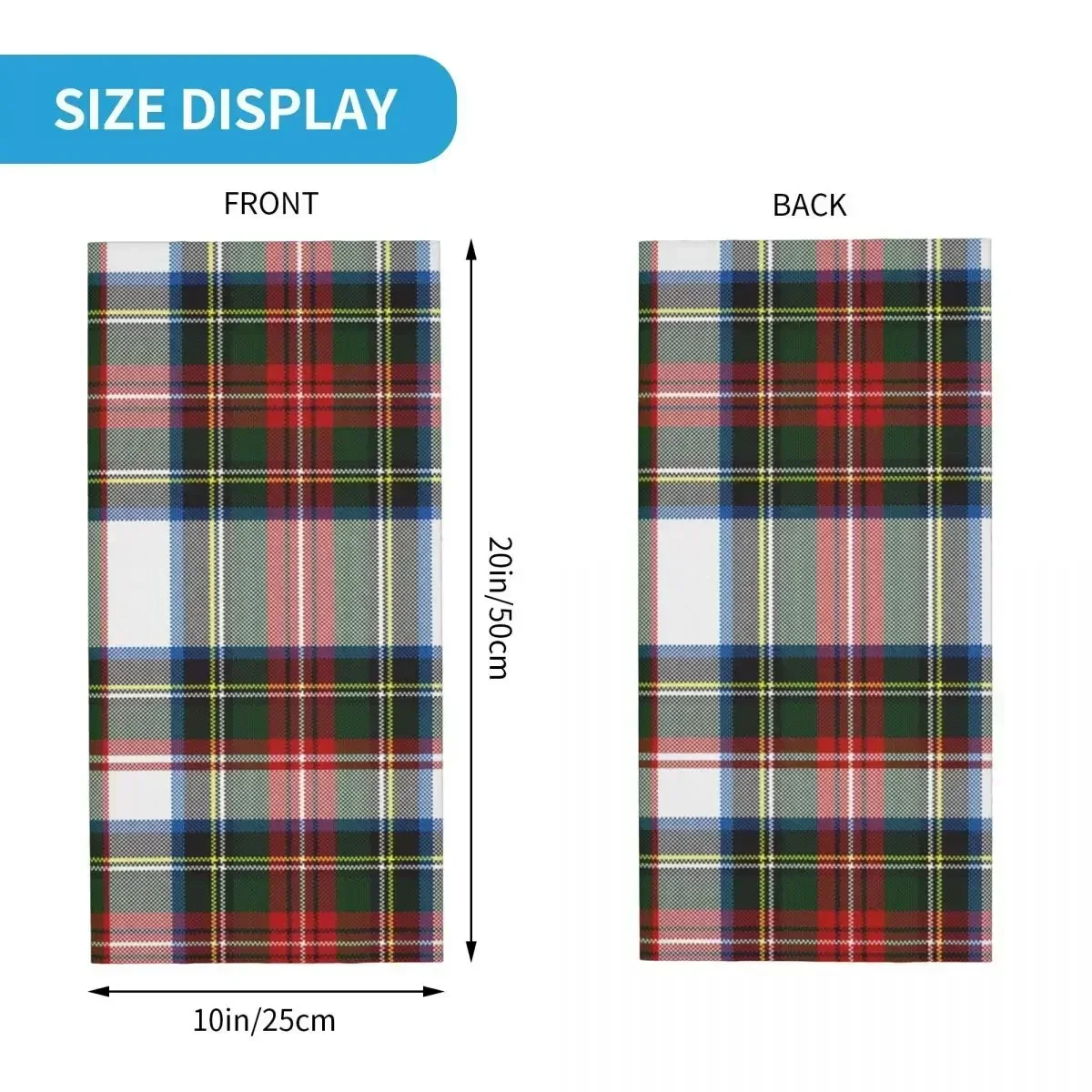 Clan Stewart Dress Tartan Plaid Pattern Bandana Neck Gaiter Printed Magic Scarf Headwear Hiking Fishing For Men Women Adult