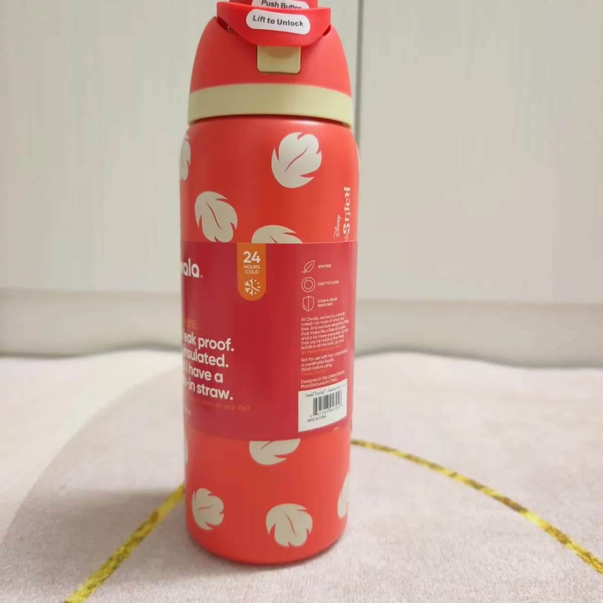 2025 ¡Caliente! Vaso de frutas Ins: botella de agua de acero inoxidable con pajita y asa, a prueba de fugas, con aislamiento al vacío para gimnasio/Camping