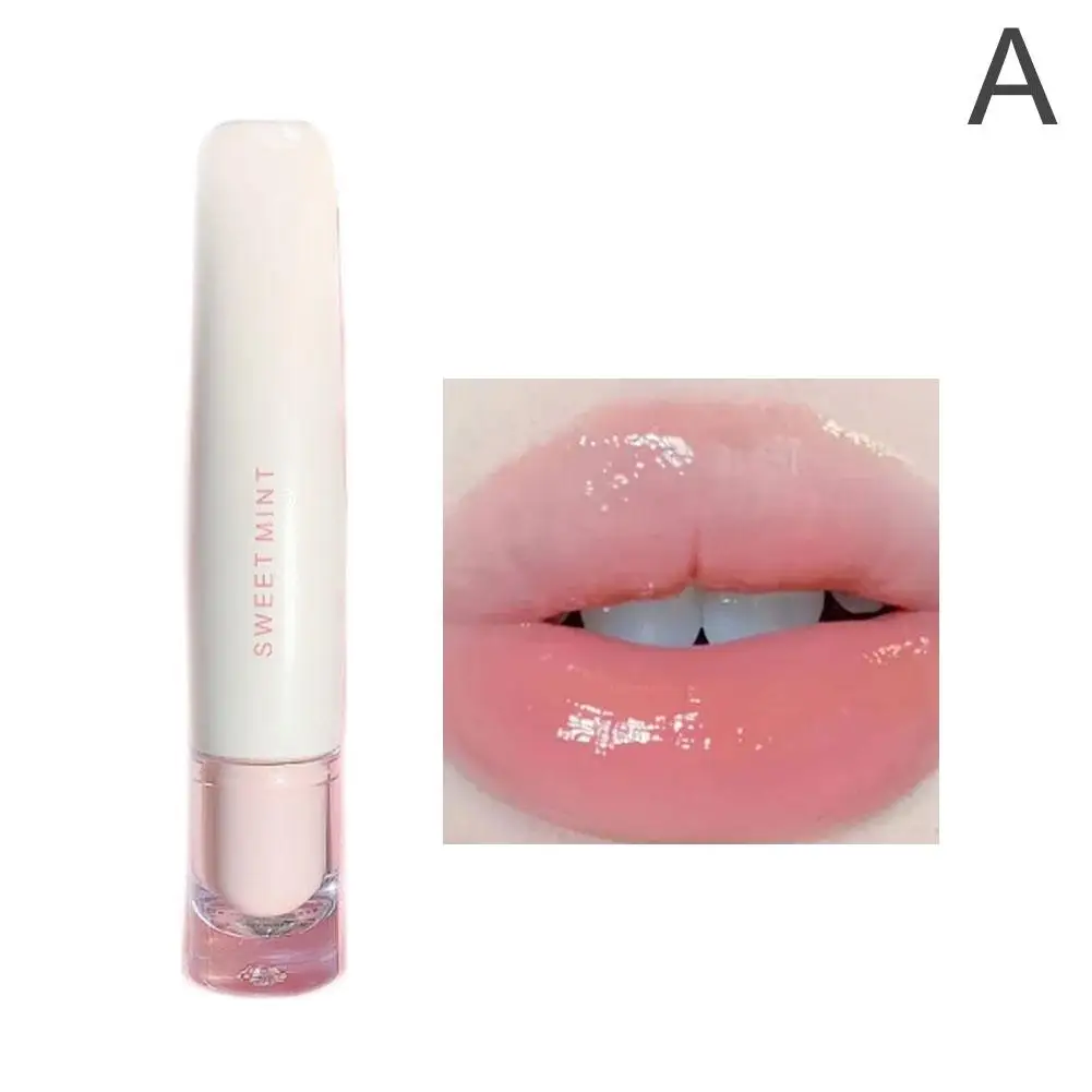 Sweet Mint Jelly Lip Glaze Non-stick Lip Tint Moisturizing Crystal Glass Lip Gloss Liquid Lipstick Lip Tint Korean Cosmetic