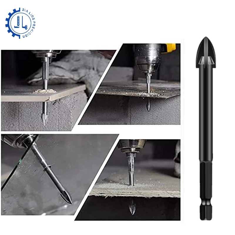 Khoan Đa Năng Bit Thép Không Gỉ Gốm Ngói Bê Tông Tường Gạch Lỗ Dụng Cụ Mở Xi Măng Carbide Mũi