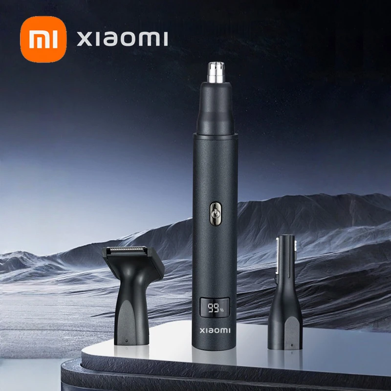 NEW XIAOMI 3 in 1 Electric Hair Trimmer for Nose Men Painless Rechargeable Sideburns Eyebrows Beard Hair Clipper Shaver