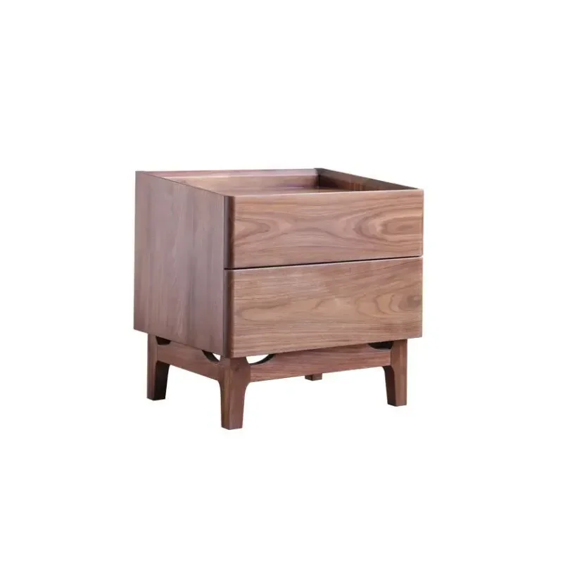 

North American black walnut bedside table Nordic all solid wood cherry wood simple locker simple small storage cabinet