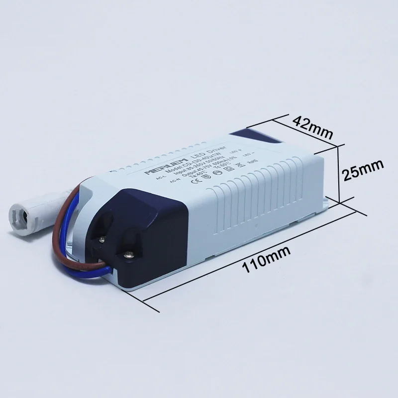 36W-40W LED Panel Lamp Power Supply Lighting Transformer AC85-265V Output:600mA,DC45-75V External Driver