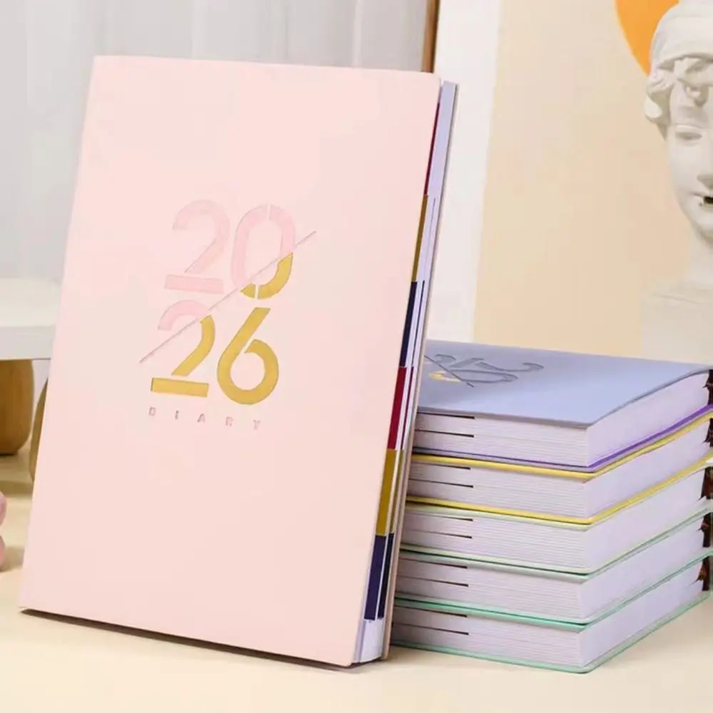 المحمولة A5 2026 جدول كتاب مخطط تذكير للقيام قائمة جدول الأعمال كتاب محكم بولي مخطط دفتر اللوازم المكتبية
