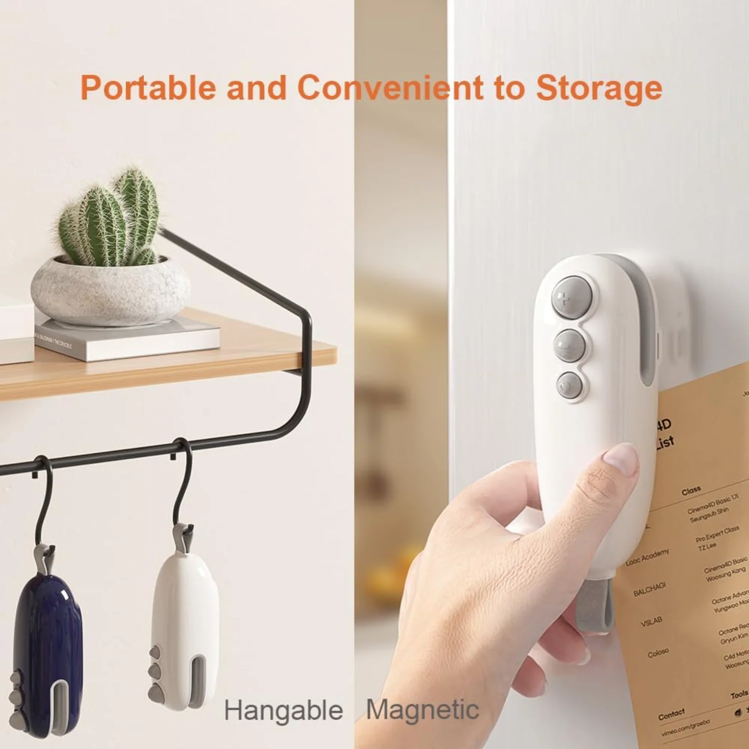 Перезаряжаемый мини-запайщик пакетов, портативная машина для термосварки закусок 2 в 1, с магнитом для пластиковых майларовых пакетов