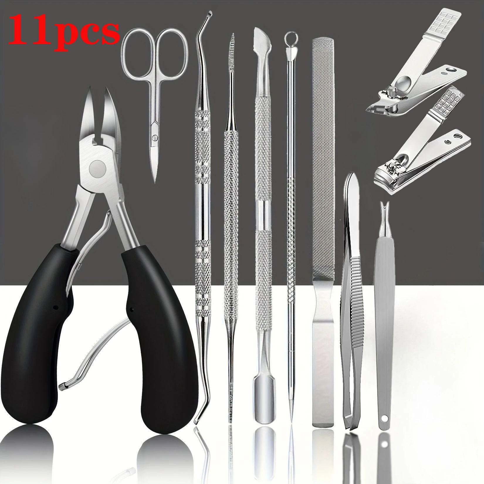 11pcs Professional Toenail Clippers Designed for Podiatrists,Including Tools for Thick And Ingrown Toenails,Gift Friends Family
