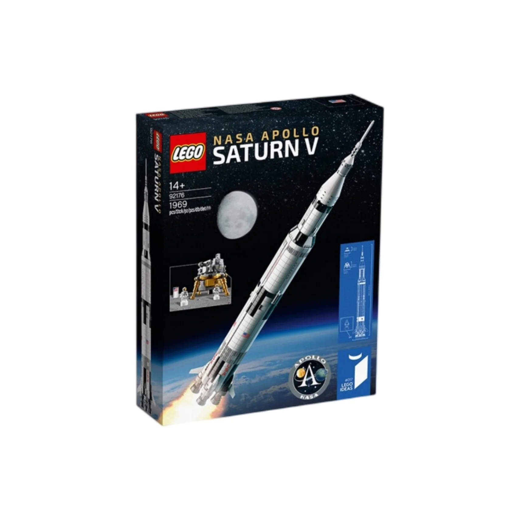LEGO IDEAS United States NASA, Apollo Saturn V Building Blocks 301 600pcs 92176