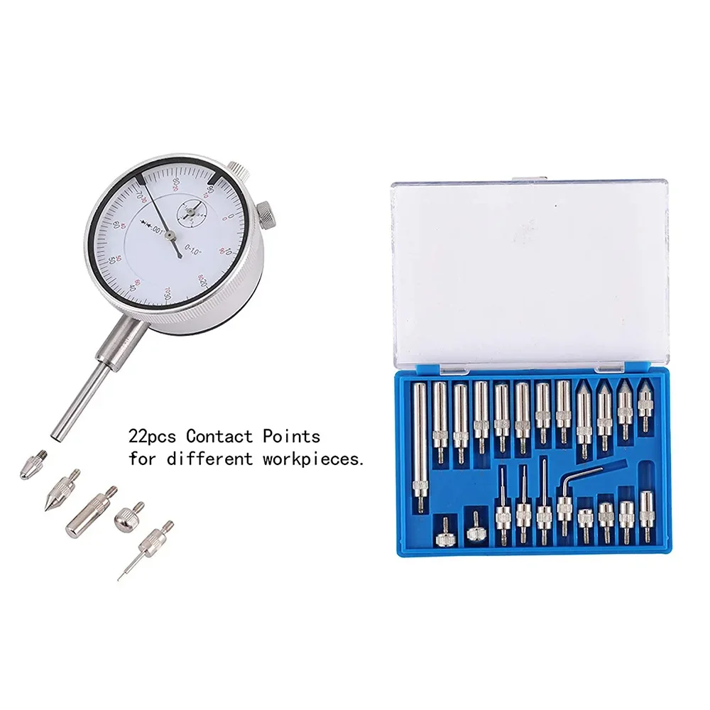 Dial Gauge With Magnetic Base Metric 0-10Mm Tester Gauge Bracket 0.01Mm Professional Precision Gauge