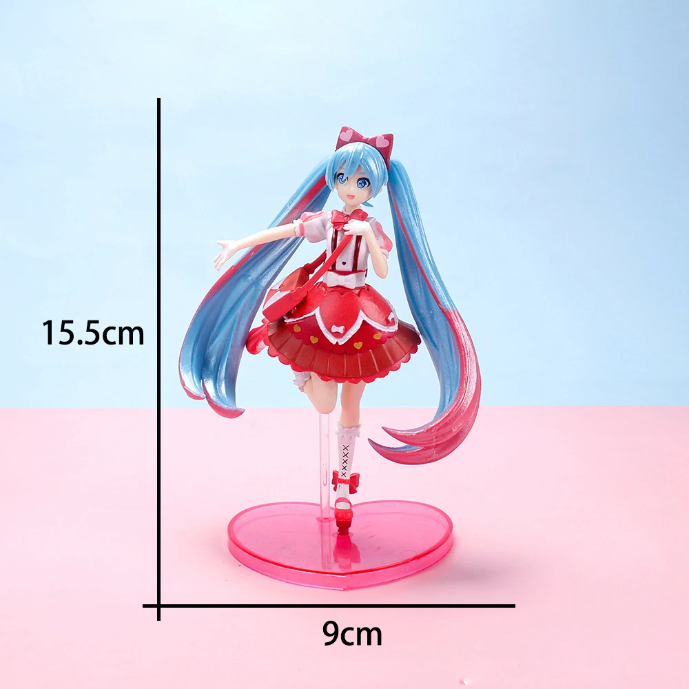 Bandai Hatsune ata ku Anime Characters, Collection de figurines en PVC, Modèle beurre, Ornements, Jouets, Cadeau, 15 cm