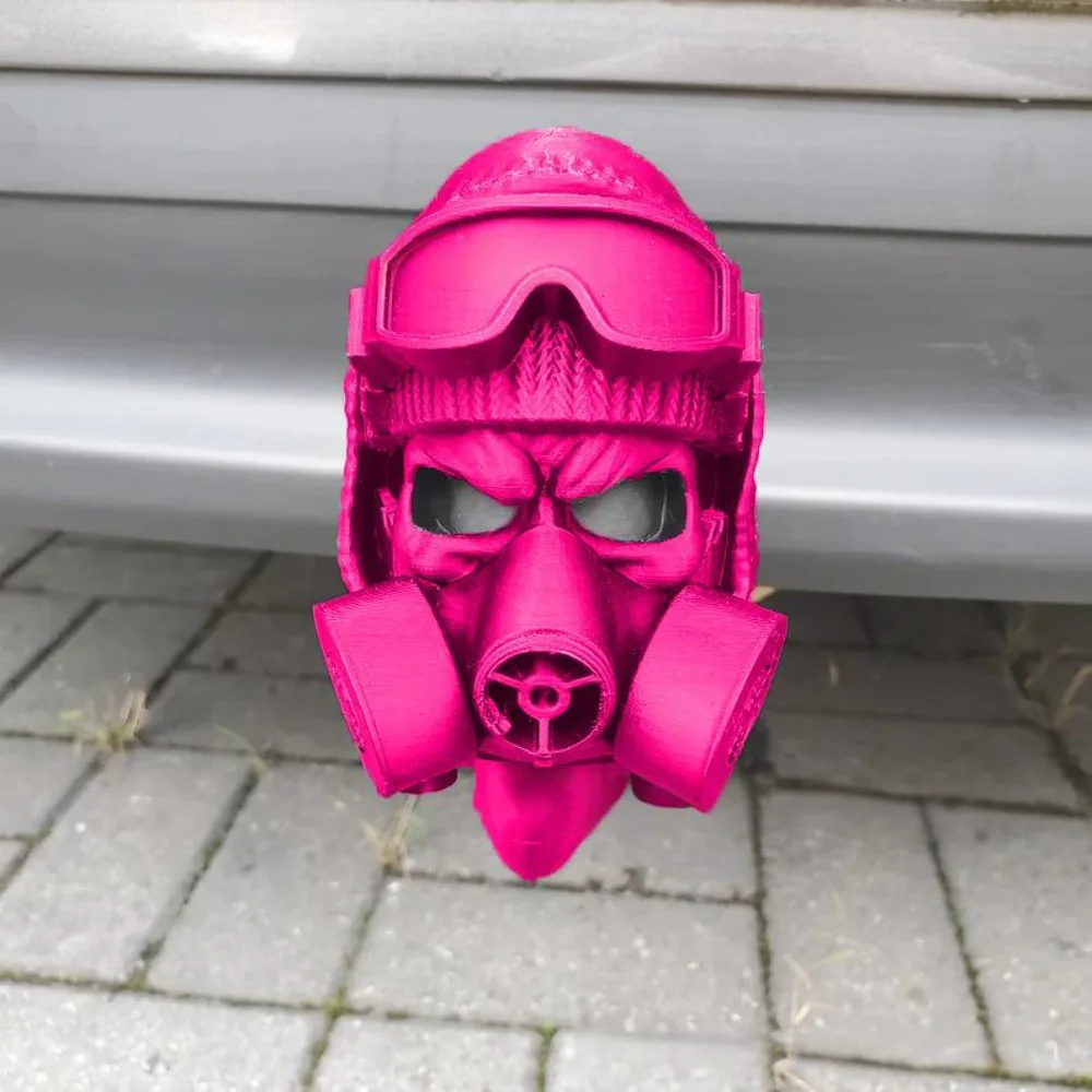Funny 3D Printed Tow Bar Ball Cover Gas Mask Steel Helmet Trailer Hook Cover Rustproof Dustproof Trailer Hook Ball Cover