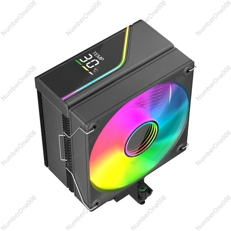 For COOLMOON Temperature Display T6 Air-cooled Cpu Radiator, Computer ARGB Six-copper Tube AMD Multi-platform Fan