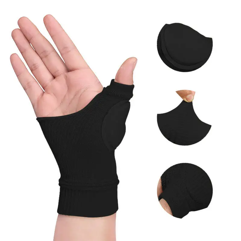 1Pair Wrist Guard Palm Men's/women's Joint Sports Sprain Elastic Wristband Warm Cold-proof Fitness Half-finger Gloves NEW