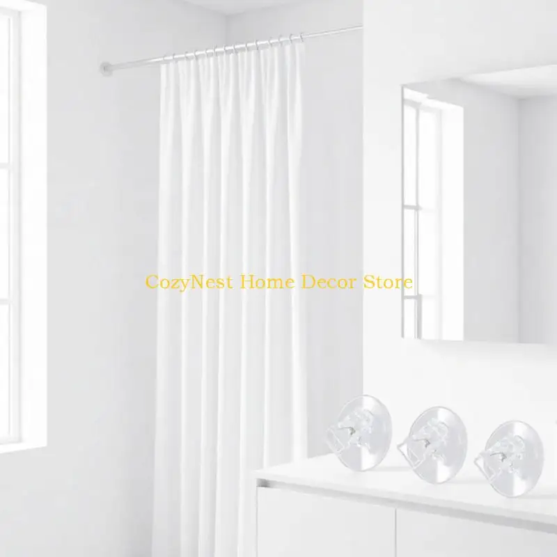 92MF Set of 4 Shower Drape Clips Prevent Splashing Easy Installation Bath Accessories