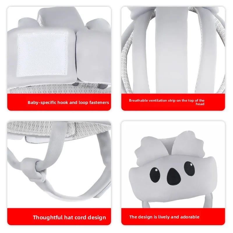 

Детский противоударный шлем, детская шапка для малышей, детская голова, защитный головной убор для предотвращения столкновений, милый мультяшный сетчатый дышащий головной убор